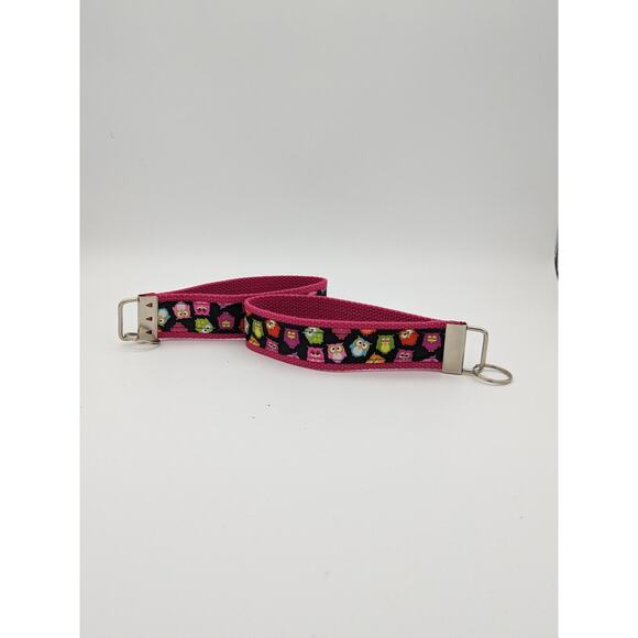Owl Keychain Wristlet Fabric Key FOB  Gift Present New Driver Colorful Owls Hoot - Picture 8 of 8